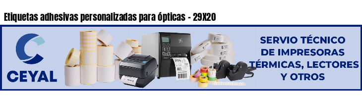 Etiquetas adhesivas personalizadas para ópticas - 29X20