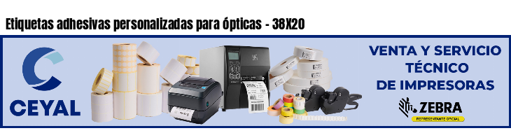 Etiquetas adhesivas personalizadas para ópticas - 38X20