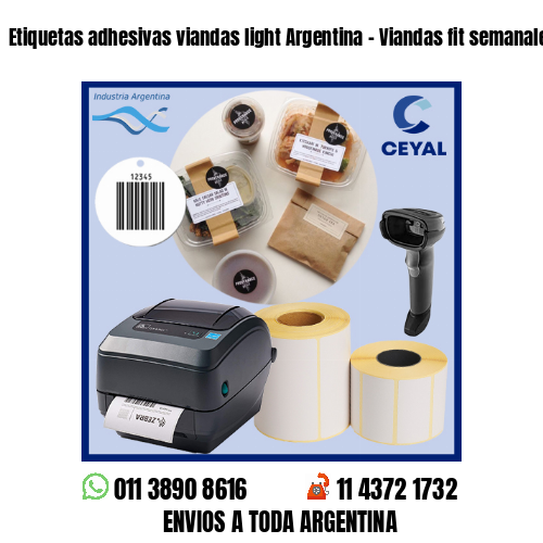 Etiquetas adhesivas viandas light Argentina – Viandas fit semanales