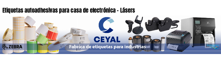 Etiquetas autoadhesivas para casa de electrónica - Lásers