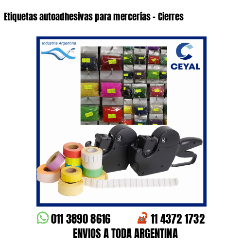 Etiquetas autoadhesivas para mercerías – Cierres