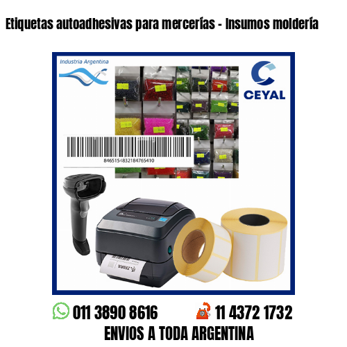 Etiquetas autoadhesivas para mercerías – Insumos moldería