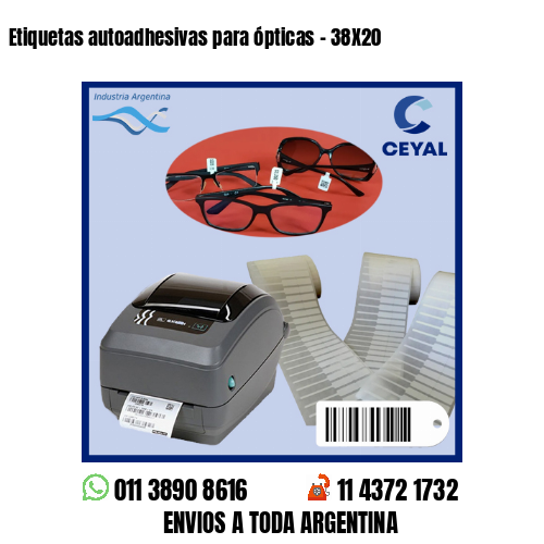 Etiquetas autoadhesivas para ópticas – 38X20
