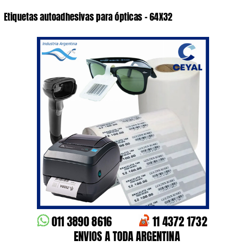 Etiquetas autoadhesivas para ópticas – 64X32