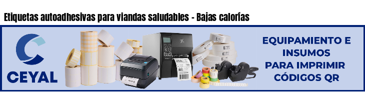 Etiquetas autoadhesivas para viandas saludables - Bajas calorías