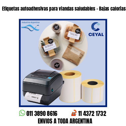 Etiquetas autoadhesivas para viandas saludables - Bajas calorías