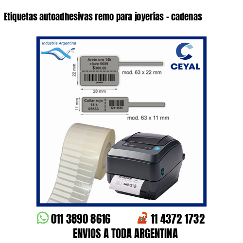 Etiquetas autoadhesivas remo para joyerías – cadenas