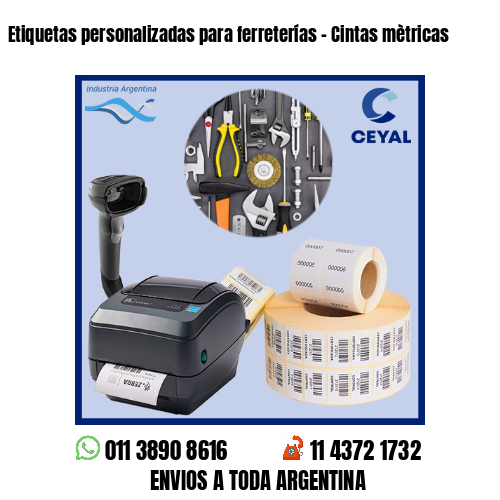 Etiquetas personalizadas para ferreterías – Cintas mètricas