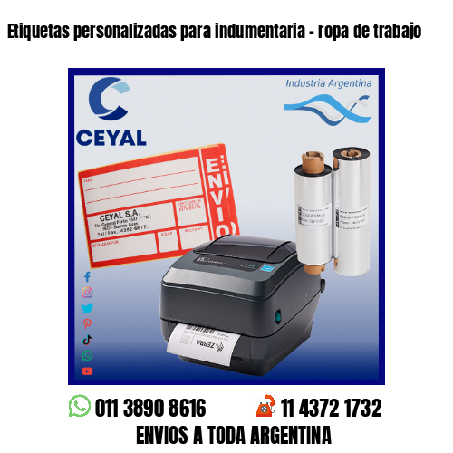 Etiquetas personalizadas para indumentaria – ropa de trabajo