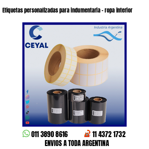 Etiquetas personalizadas para indumentaria – ropa interior