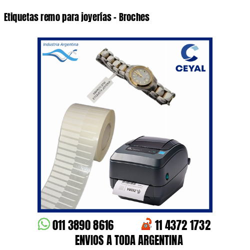Etiquetas remo para joyerías – Broches