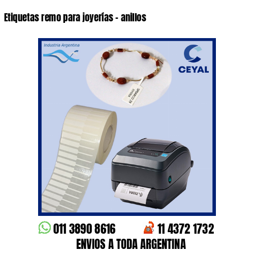 Etiquetas remo para joyerías – anillos