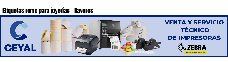 Etiquetas remo para joyerías - llaveros