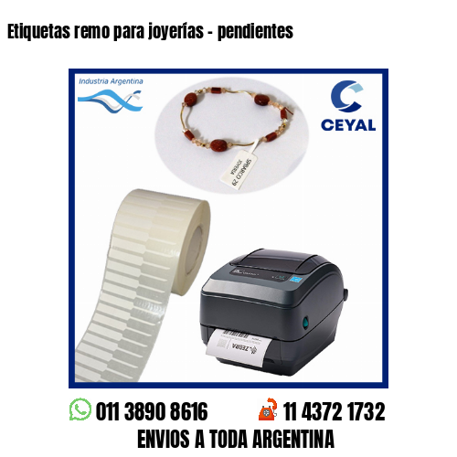 Etiquetas remo para joyerías – pendientes
