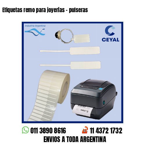 Etiquetas remo para joyerías – pulseras