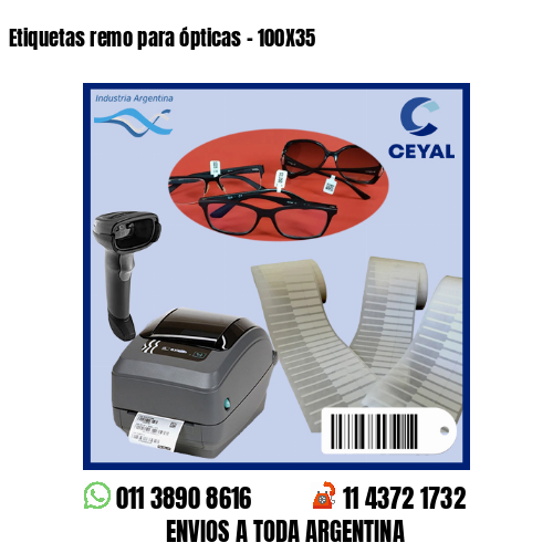 Etiquetas remo para ópticas – 100X35
