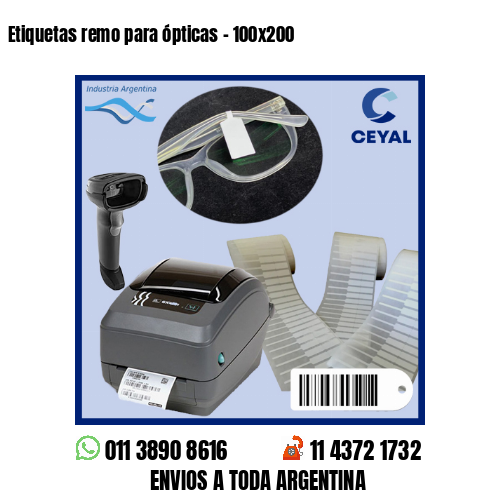Etiquetas remo para ópticas – 100×200