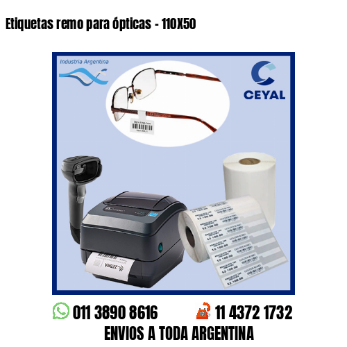 Etiquetas remo para ópticas – 110X50