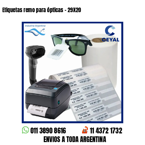 Etiquetas remo para ópticas – 29X20