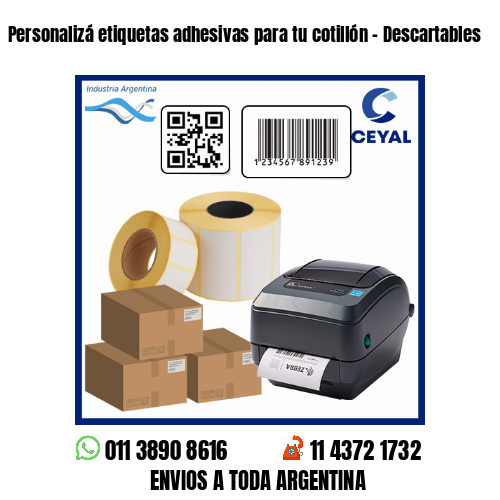 Personalizá etiquetas adhesivas para tu cotillón – Descartables