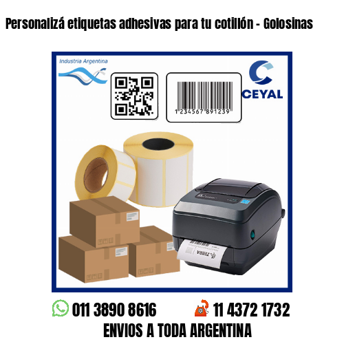 Personalizá etiquetas adhesivas para tu cotillón – Golosinas