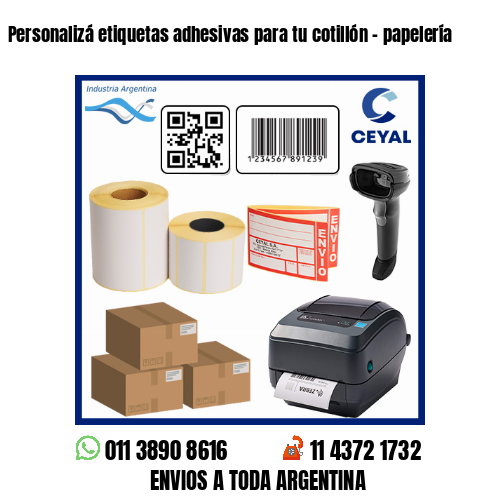 Personalizá etiquetas adhesivas para tu cotillón – papelería
