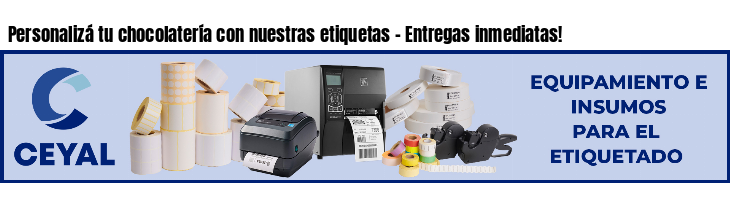 Personalizá tu chocolatería con nuestras etiquetas - Entregas inmediatas!