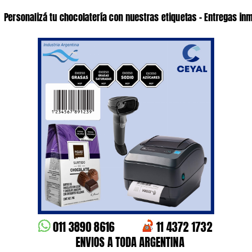 Personalizá tu chocolatería con nuestras etiquetas – Entregas inmediatas!