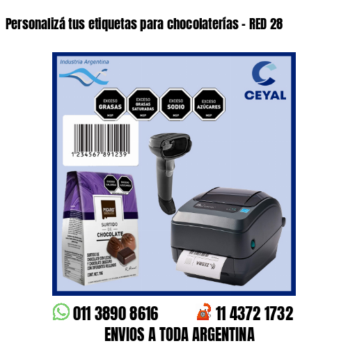 Personalizá tus etiquetas para chocolaterías – RED 28