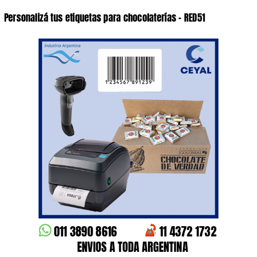 Personalizá tus etiquetas para chocolaterías – RED51