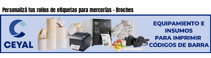 Personalizá tus rollos de etiquetas para mercerías - Broches