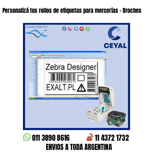 Personalizá tus rollos de etiquetas para mercerías – Broches