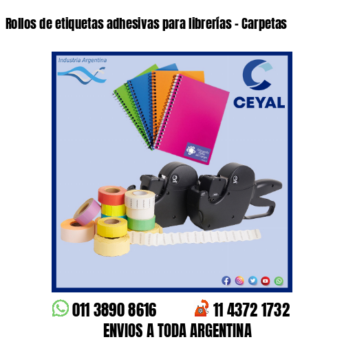 Rollos de etiquetas adhesivas para librerías – Carpetas
