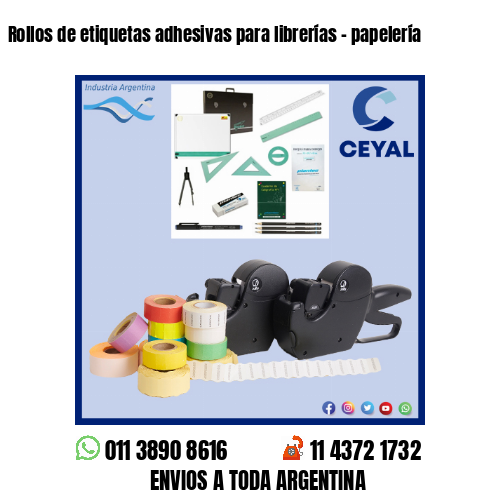 Rollos de etiquetas adhesivas para librerías – papelería