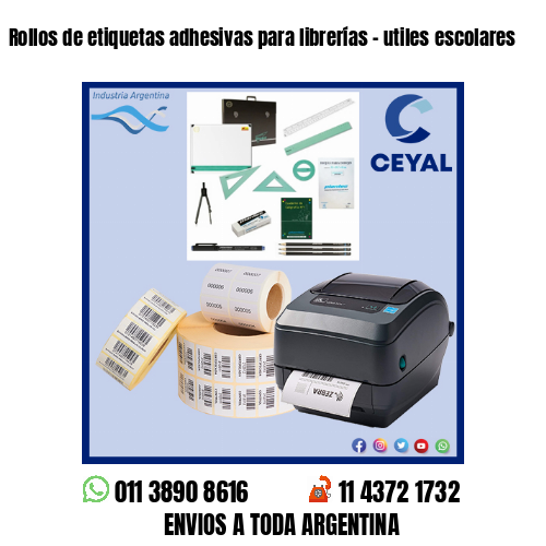Rollos de etiquetas adhesivas para librerías – utiles escolares