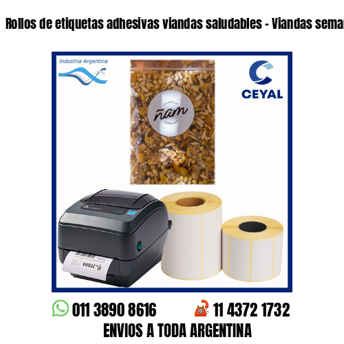 Rollos de etiquetas adhesivas viandas saludables – Viandas semanales