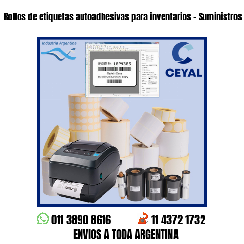 Rollos de etiquetas autoadhesivas para inventarios – Suministros