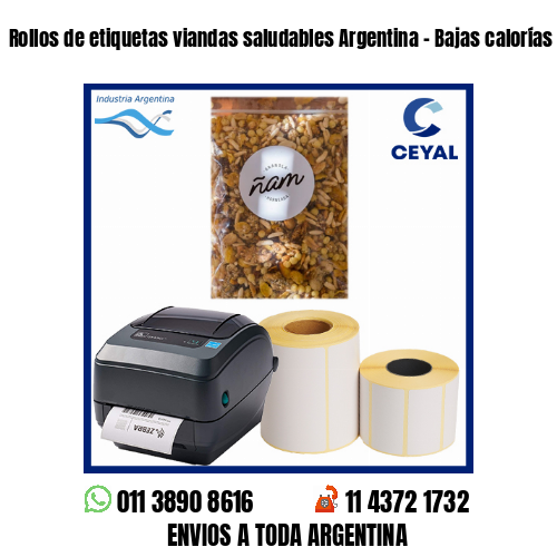 Rollos de etiquetas viandas saludables Argentina – Bajas calorías