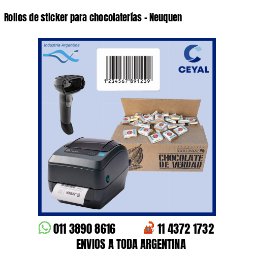 Rollos de sticker para chocolaterías – Neuquen