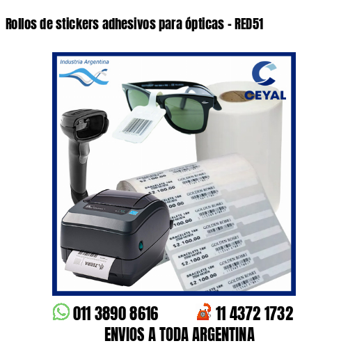 Rollos de stickers adhesivos para ópticas – RED51