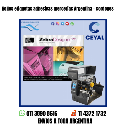 Rollos etiquetas adhesivas mercerías Argentina – cordones
