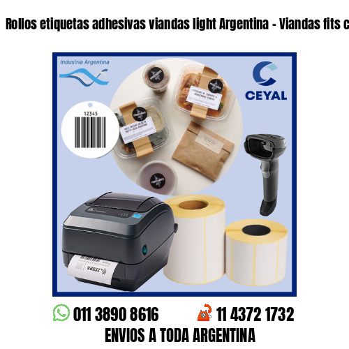 Rollos etiquetas adhesivas viandas light Argentina – Viandas fits congeladas
