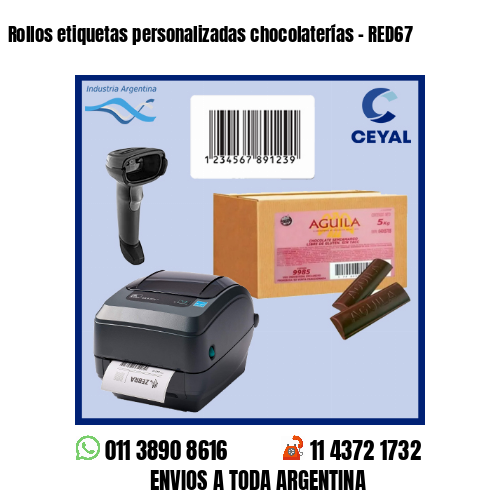 Rollos etiquetas personalizadas chocolaterías – RED67