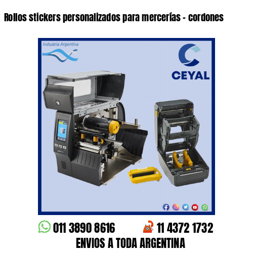 Rollos stickers personalizados para mercerías – cordones