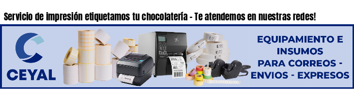 Servicio de impresión etiquetamos tu chocolatería - Te atendemos en nuestras redes!