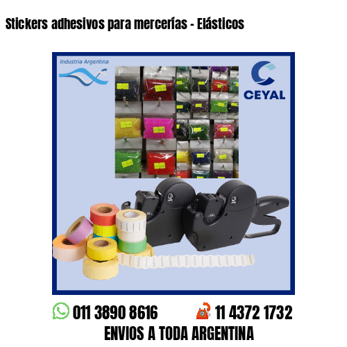 Stickers adhesivos para mercerías – Elásticos