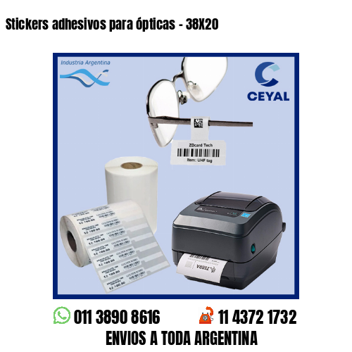 Stickers adhesivos para ópticas – 38X20