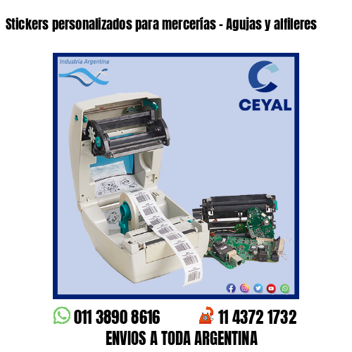 Stickers personalizados para mercerías – Agujas y alfileres