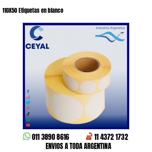 110X50 Etiquetas en blanco