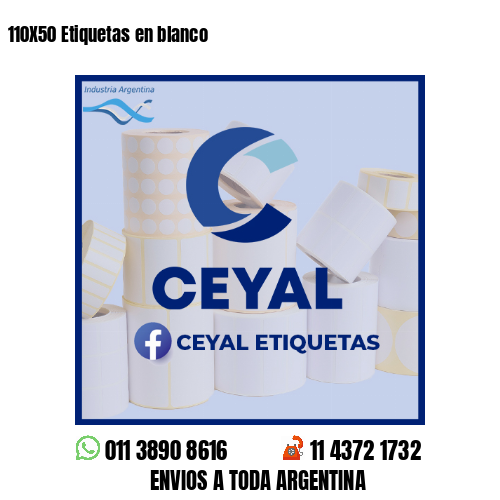 110X50 Etiquetas en blanco 